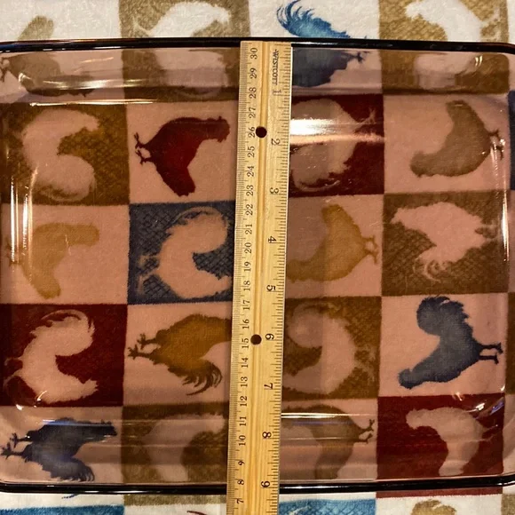 Vintage 3-Quart Oblong Cranberry Glass Pyrex Baker - Picture 13 of 15